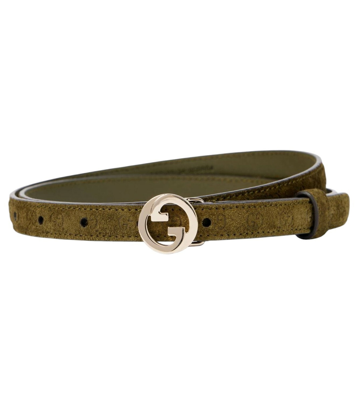 Authentic Gucci Blondie Thin GG Supreme Canvas & Leather Belt Gucci GG Supreme Monogram Textured Dollar Calfskin Blondie  main image 3