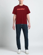 Sandro Mens T-shirt Burgundy