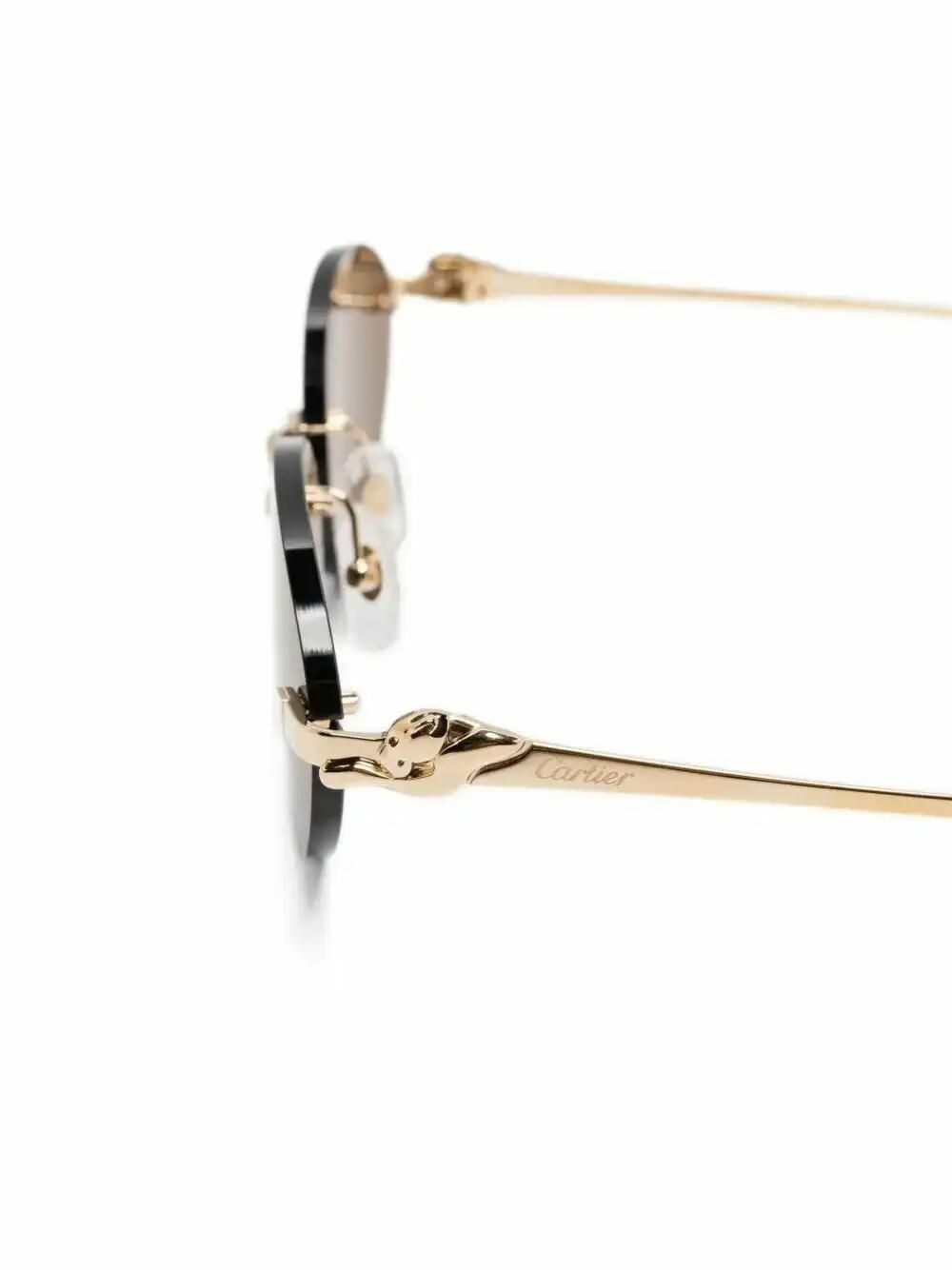 サングラス Cartier Cartier - CT0504S-001 - GOLD-GOLD-GREY Cartier CT0504S 001 Sunglasses Shiny Gold - eye-oo.com