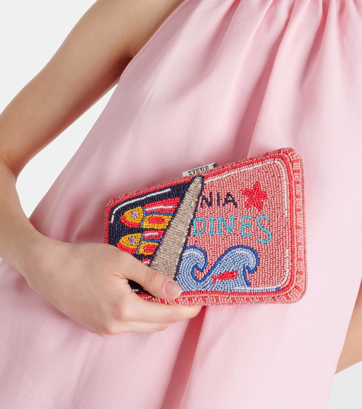 【STAUD】Carmella Beaded Clutch CARMELLA BEADED CLUTCH BLOSSOM FLORAL