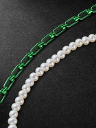 EÉRA - Double Reine Silver Pearl Necklace