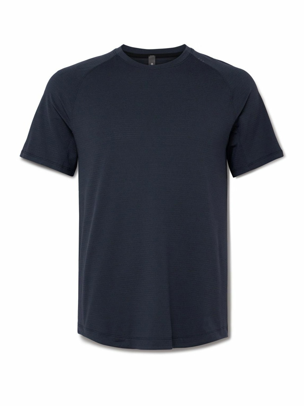 Photo: Lululemon - License to Train Stretch Recycled-Mesh T-Shirt - Blue