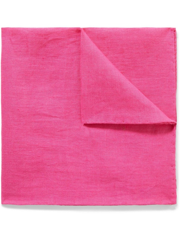Photo: ANDERSON & SHEPPARD - Linen Pocket Square - Pink