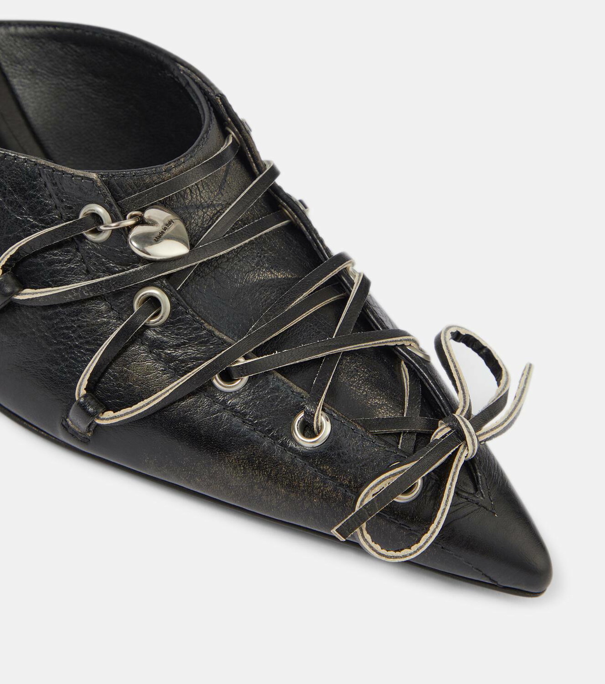 Acne Studios Leather lace-up mules