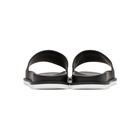 Fendi Black and White Rubber Fendi Vocabulary Sandals