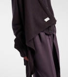 The Attico Scarf-detail wool and cashmere cardigan