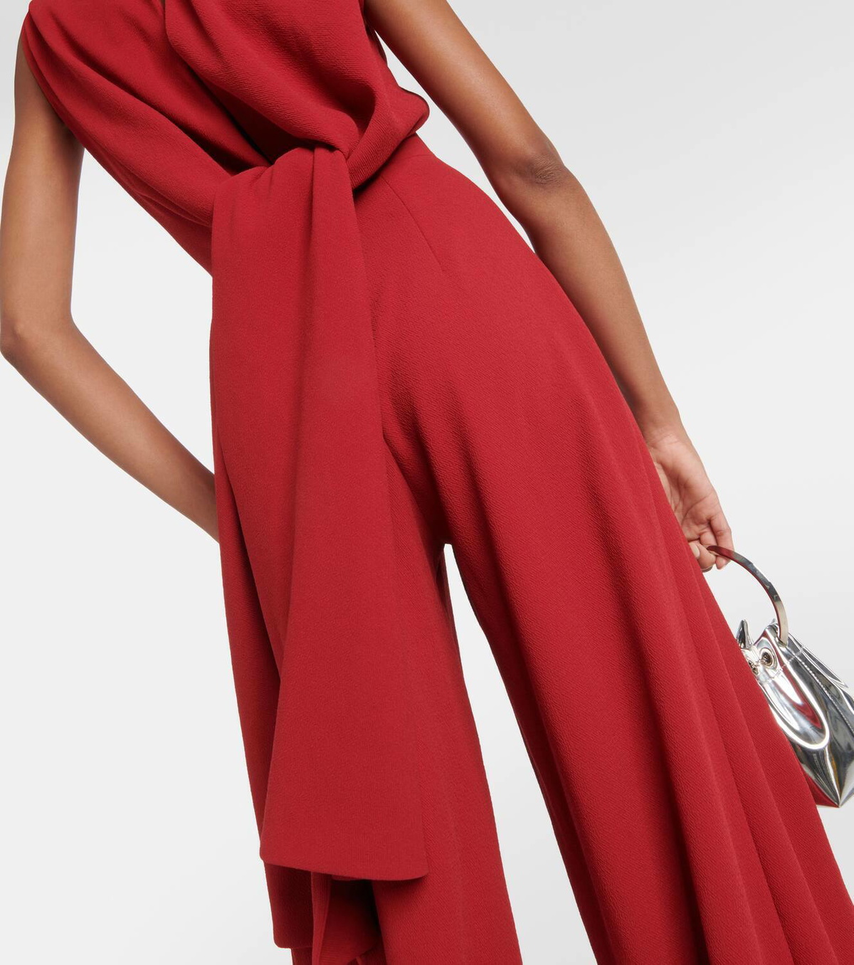 Emilia Wickstead Charmaine caped crêpe wide-leg jumpsuit