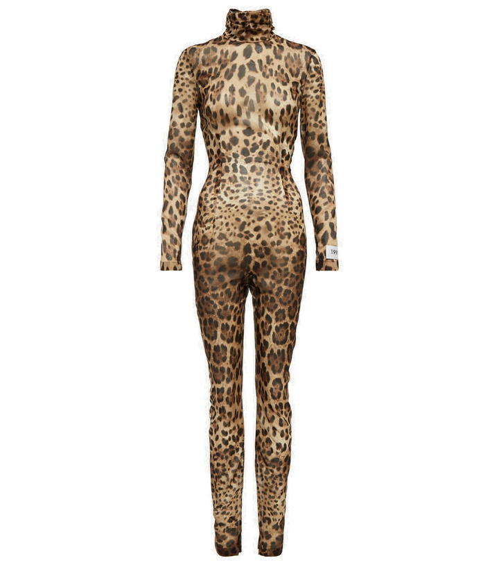 Photo: Dolce&Gabbana - x Kim leopard-print silk-blend jumpsuit