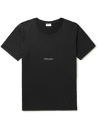 SAINT LAURENT - Logo-Print Cotton-Jersey T-Shirt - Black