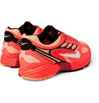 Nike - Air Ghost Racer Faux Leather-Trimmed Mesh Sneakers - Red