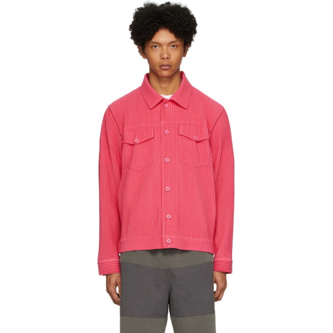 Photo: Homme Plisse Issey Miyake Pink Pleated Tailored Jacket