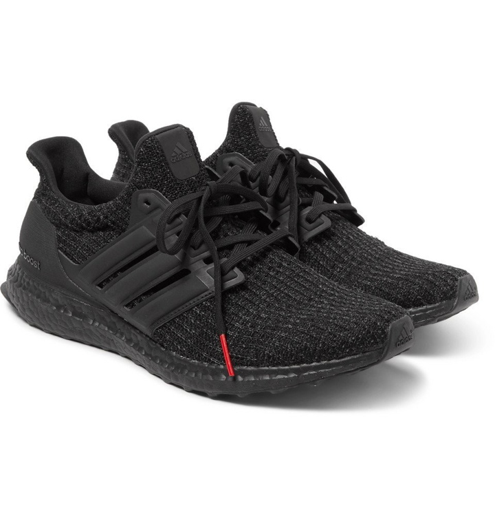 Photo: adidas Originals - UltraBOOST Rubber-Trimmed Primeknit Sneakers - Men - Black