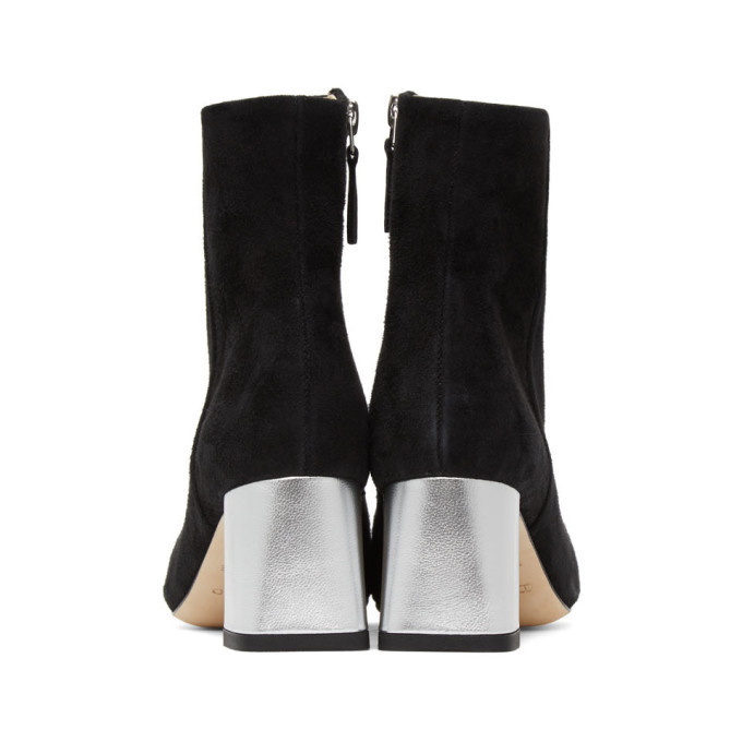 Repetto Black Melo Suede Ankle Boots