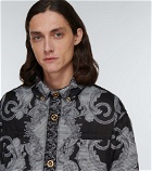 Versace - Silver Baroque print puffer jacket