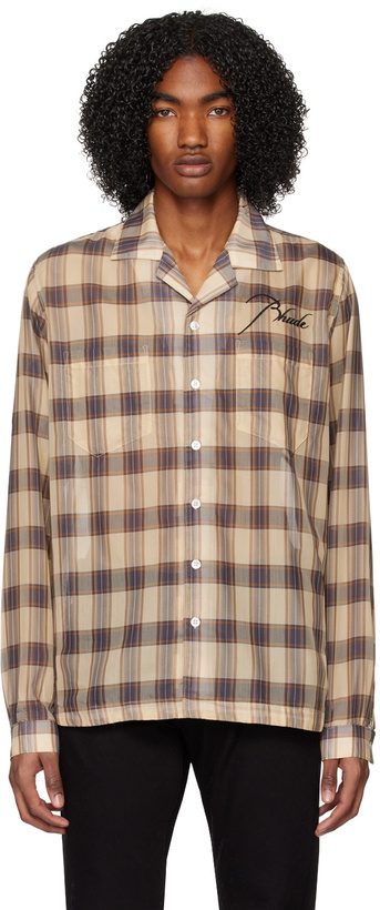 Photo: Rhude Tan Check Shirt