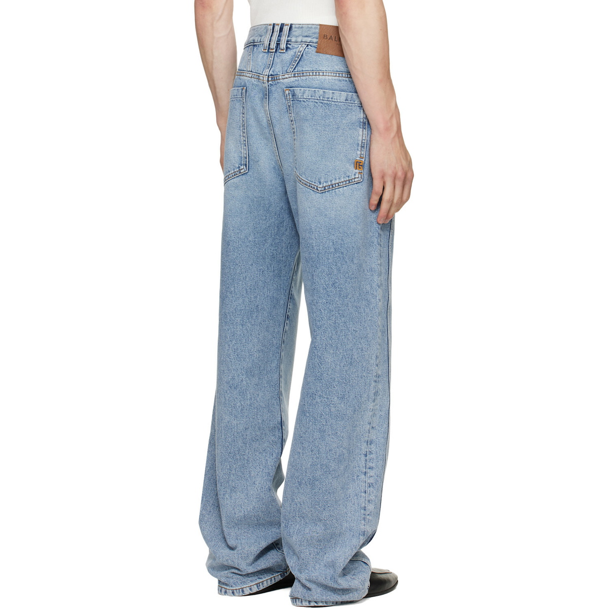 BALMAIN Blue Loose-Fit Jeans