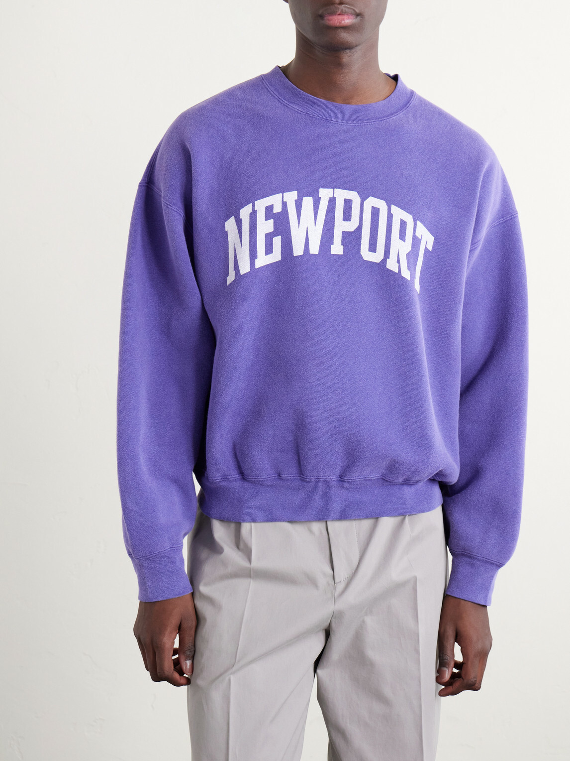 Remi Relief - Newport Printed Cotton-Jersey Sweatshirt - Purple