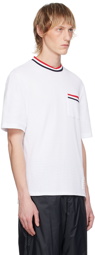 Thom Browne White Striped T-Shirt