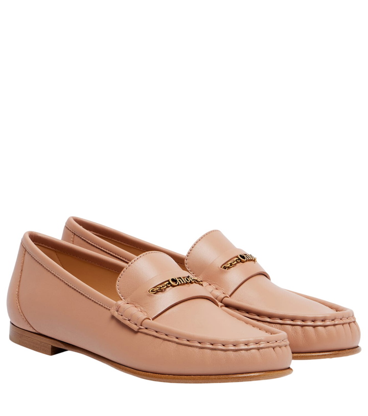 Photo: Chloé Chloé logo embellished leather loafers