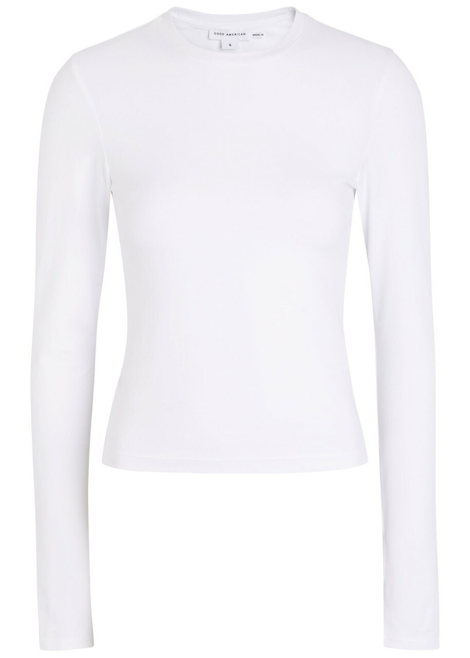 Good American Stretch-cotton T-shirt White