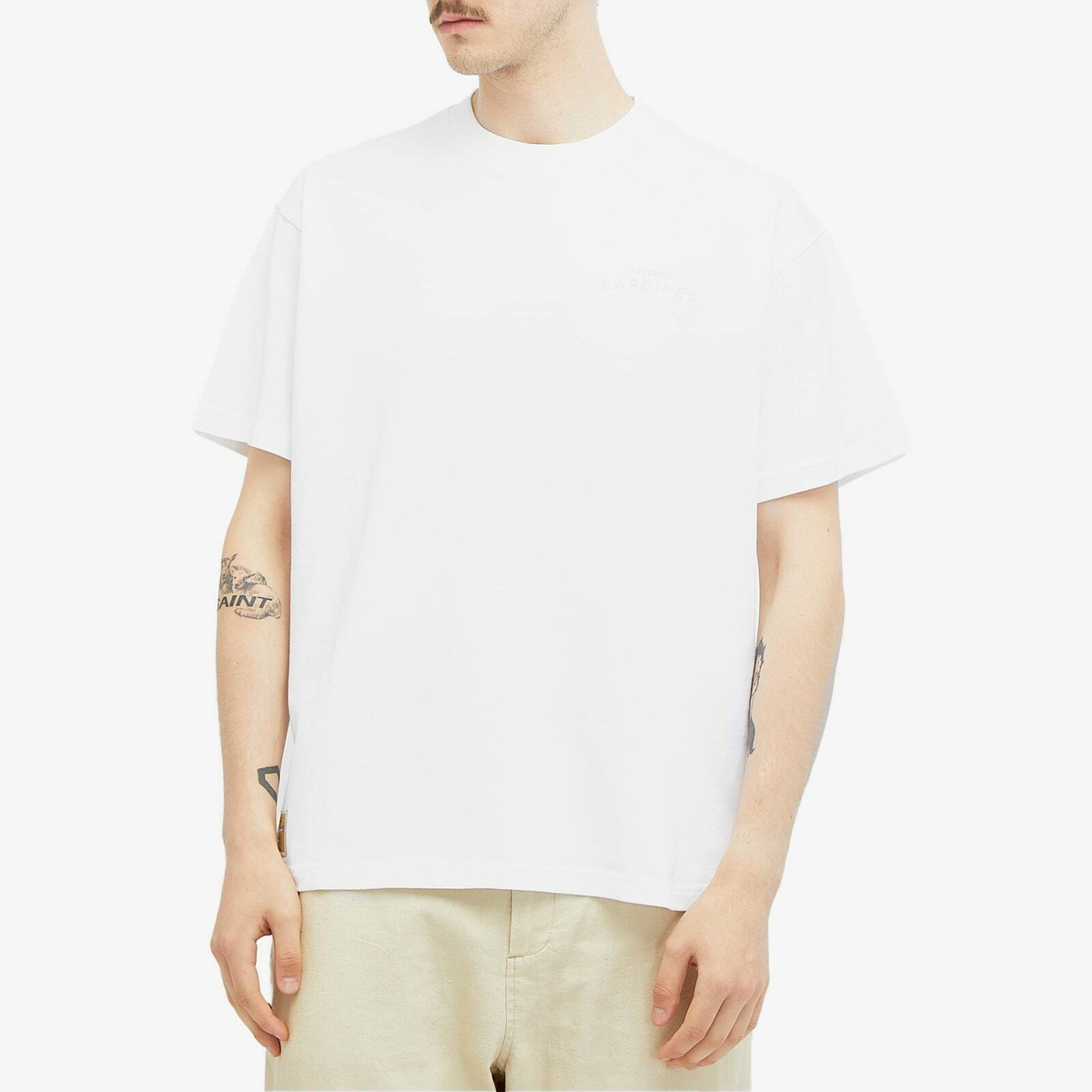 Percival Men's Sardines T-Shirt in White Percival