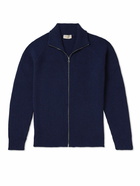 John Smedley - Thatch Recycled Cashmere and Merino Wool-Blend Zip-Up Cardigan - Blue