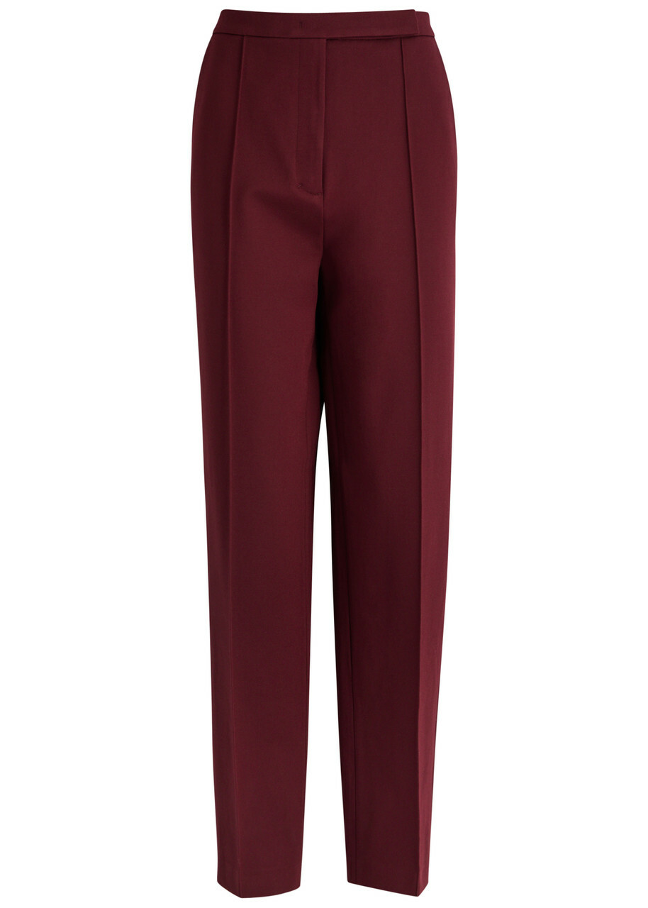 Dorothee Schumacher Emotional Essence Straight-leg Jersey Trousers Burgundy