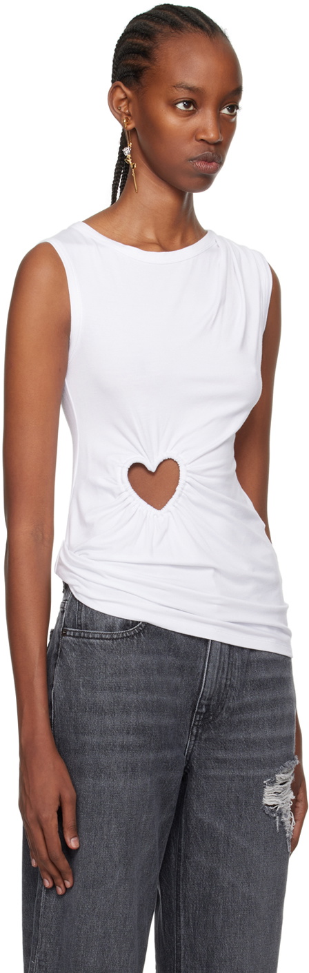 AMBUSH White Heart Shape Tank Top