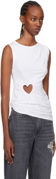 AMBUSH White Heart Shape Tank Top