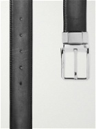 Berluti - 3.5cm Scritto Reversible Leather Belt - Gray