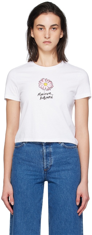 Photo: Maison Kitsuné White Floating Flower T-Shirt