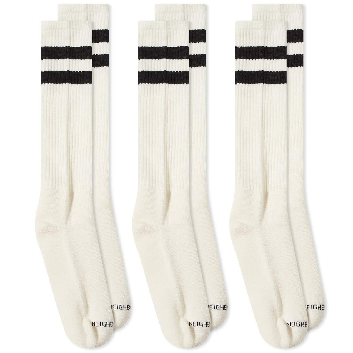 Photo: Neighborhood Men's Classic Sports Sock - 3 Pack in White