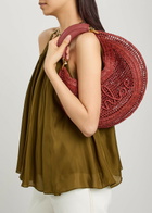 Chloe Summer Banana Logo Raffia Shoulder bag - Red - One Size