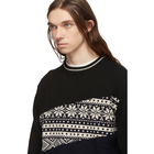 Comme des Garcons Homme Navy Jacquard Sweater