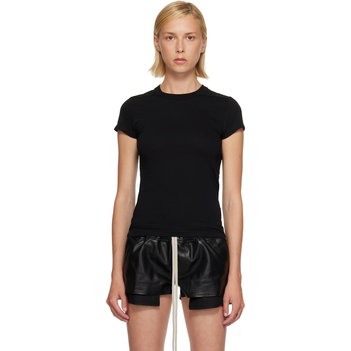 Rick Owens Black Tower Cropped Level T-shirt