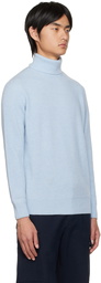 Brunello Cucinelli Blue Cashmere Turtleneck