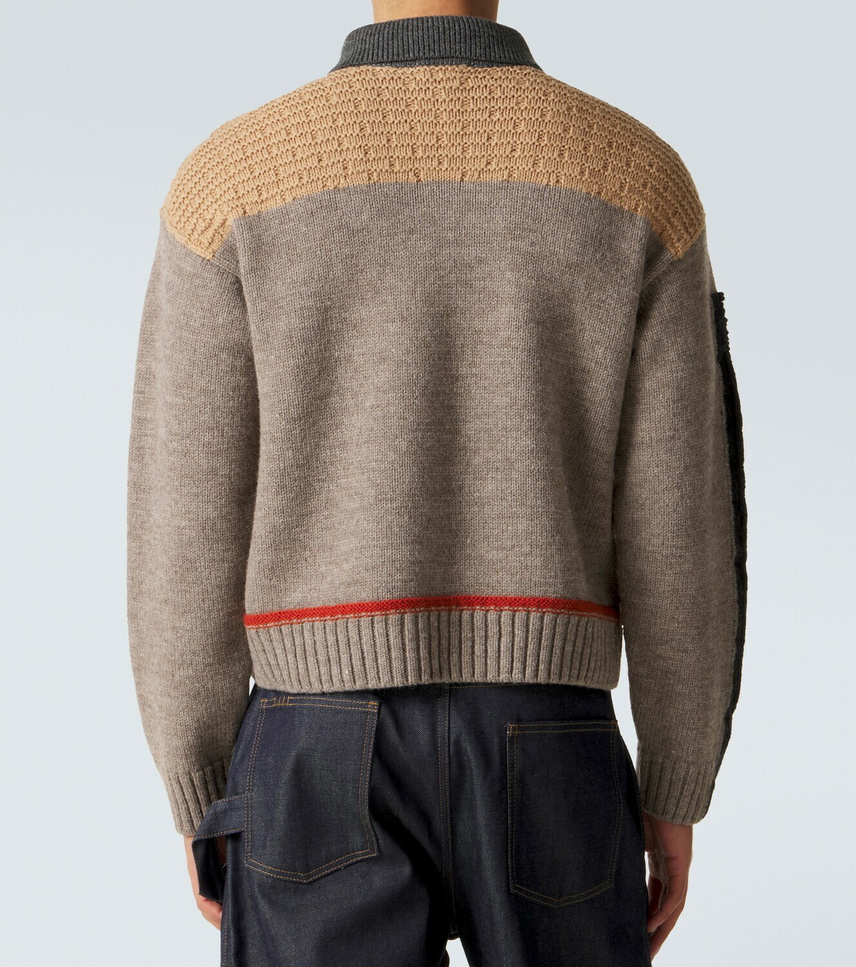 JW Anderson Embroidered wool polo sweater