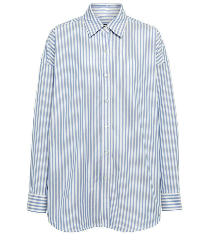 Photo: Nili Lotan - Mael striped cotton poplin shirt