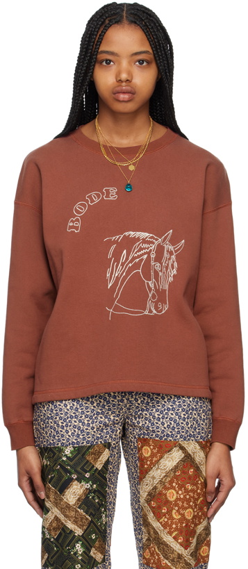 Photo: Bode Brown Pony Sweatshirt
