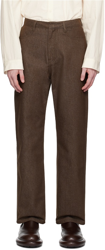 Photo: AMOMENTO Brown Zip-Fly Jeans