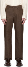 AMOMENTO Brown Zip-Fly Jeans