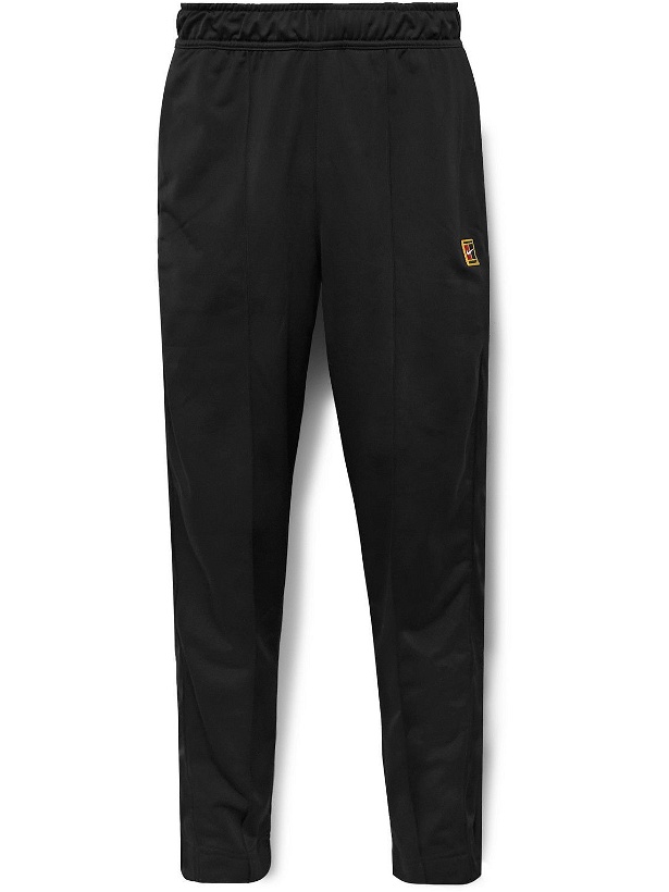 Photo: Nike Tennis - Court Heritage Tapered Tech-Jersey Tennis Trousers - Black