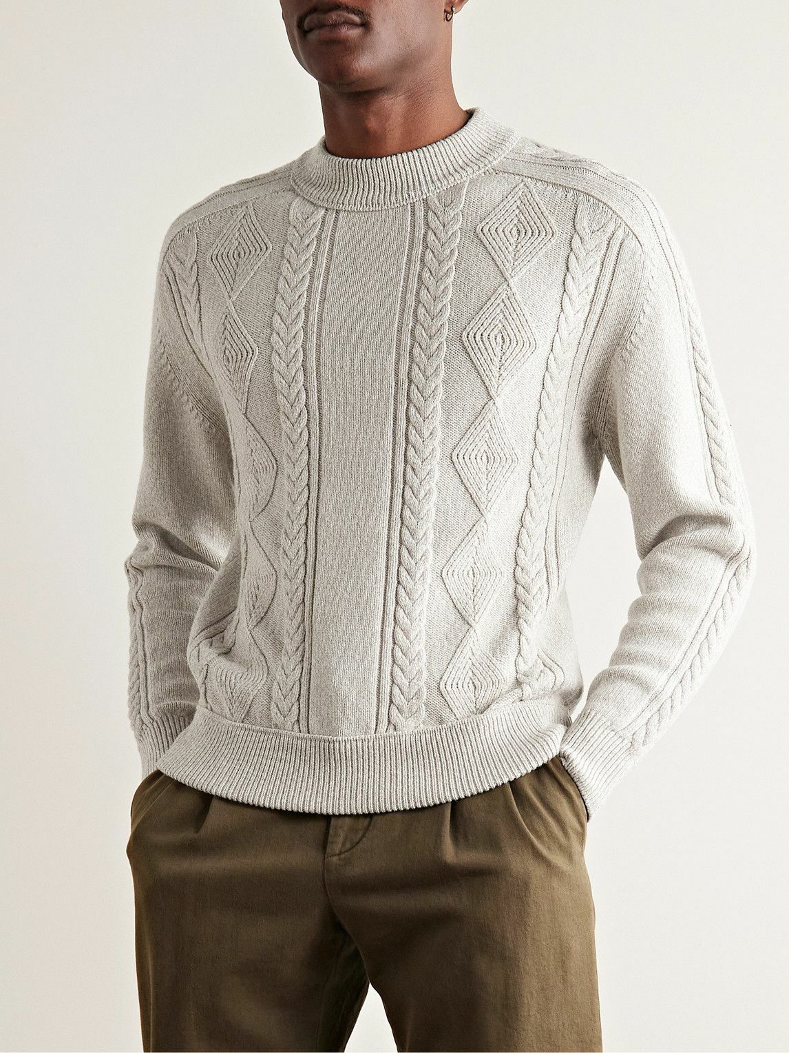Loro Piana - Versilia Cable-Knit Wool Sweater - Neutrals Loro Piana