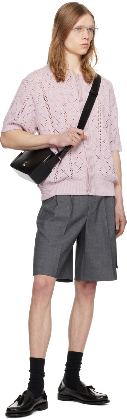 Dunst Pink Button Cardigan
