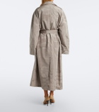 The Row Archa silk moiré faille trench coat