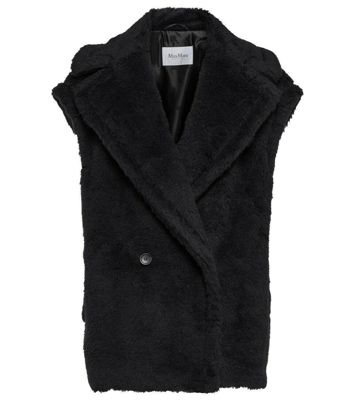 ベスト・ジレ MAX MARA LANOSO TEDDY WAISTCOAT Teddy-fabric gilet cape, colonial | 