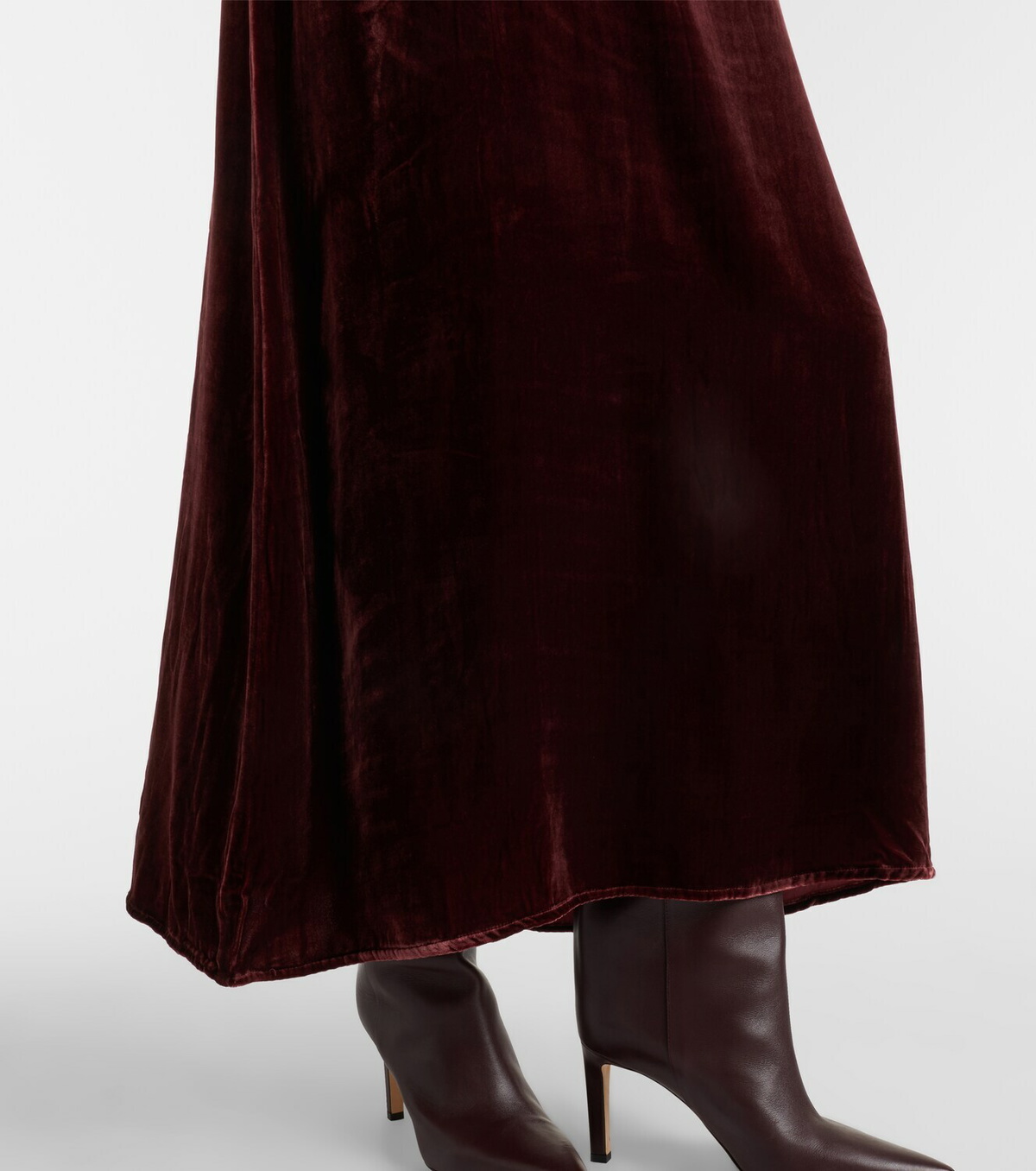 Asceno Jody velvet midi dress