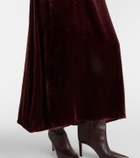 Asceno Jody velvet midi dress