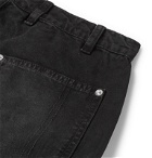 BILLY - Panelled Cotton-Gabardine Trousers - Black