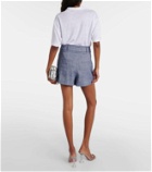 Veronica Beard Runo high-rise linen-blend shorts